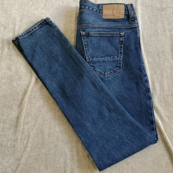 PacSun Stacked Skinny Medium Wash 32x34 - Picture 3 of 10